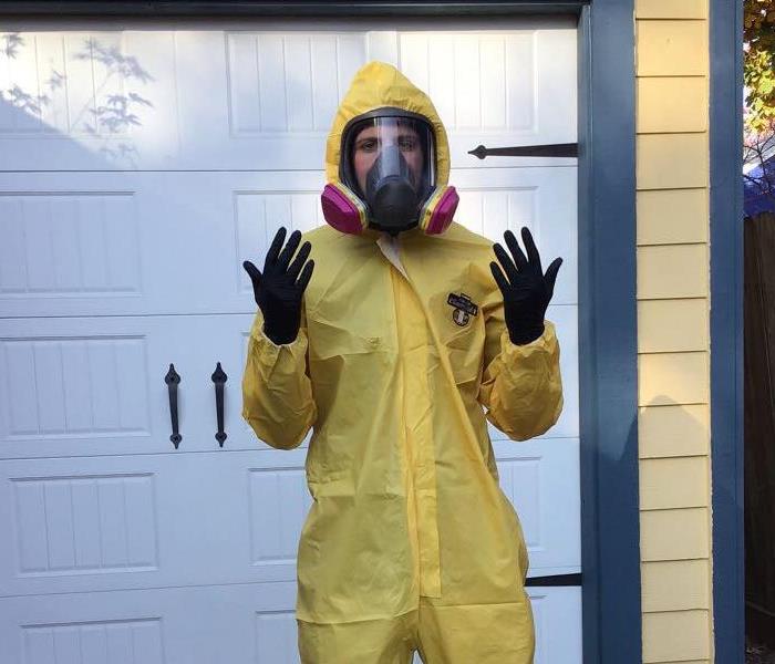 yellow covered suit with face mask ppe suit near me biohazard ppe gear near by biohazard cameron park bio